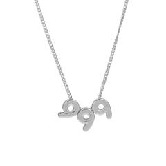 Hot-Selling 18K Gold-Plated copper High-Polish Lucky Number Angel Number Pendant Necklace