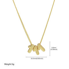 Hot-Selling 18K Gold-Plated copper High-Polish Lucky Number Angel Number Pendant Necklace