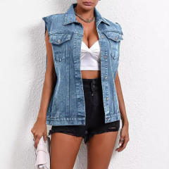 Women's Wear Joker Temperament Commuter Denim Vest Jacket