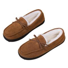 Women's Warm Casual Bean Shoes Women's Bow Round Head All-inclusive Household Wearing Cotton Shoes