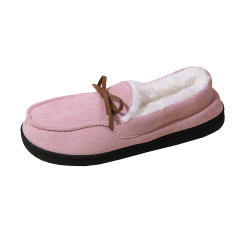 Women's Warm Casual Bean Shoes Women's Bow Round Head All-inclusive Household Wearing Cotton Shoes