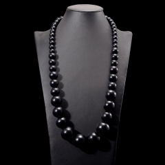 Exaggerated colorful wooden bead necklace Bohemian retro fashion handmade beaded necklace for women