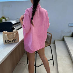 2025 Summer Foreign Trade Women's Casual Loose Short-sleeved Shirt Denim Shorts suit