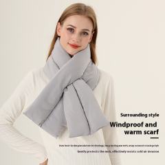 Winter Warm Cross Scarf for Women Thickeneded Scarf for Men