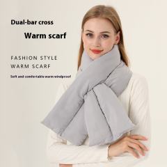 Winter Warm Cross Scarf for Women Thickeneded Scarf for Men