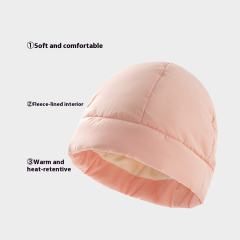 Winter down Cotton Hat Women's Winter Casual Warm Cold-Proof Liner Windproof Fleece-Lined Thickeneded Hat