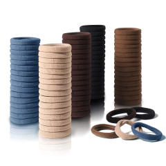 100 Pack Korean Style Simple Colorful Seamless Headline Rope hair band hair ties