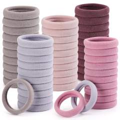 100 Pack Korean Style Simple Colorful Seamless Headline Rope hair band hair ties