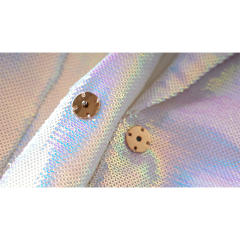 Spring Autumn Sequined Mid-Length Tops Blazer Shorts Colorful Sequined Pants suit