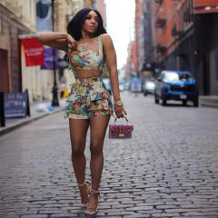 women's new street retro flower French court tube top tassel strap shorts suit