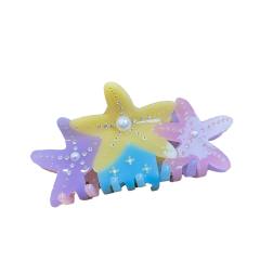 New Ocean Starfish Acetic Acid Grab Clip Diamond Multicolor holiday hair claw clips