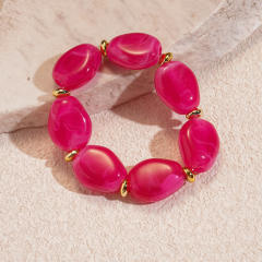 Acrylic Irregular Oval Bracelet Exaggerated Hand Jewelry for women