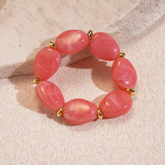 Acrylic Irregular Oval Bracelet Exaggerated Hand Jewelry for women