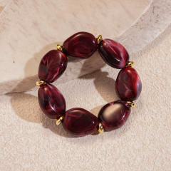 Acrylic Irregular Oval Bracelet Exaggerated Hand Jewelry for women