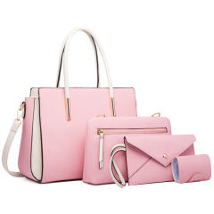 Color matching women's bag portable single shoulder three-piece set ladies bag set
