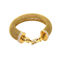 Jewelry buckle Japanese diamond bracelet collar stainless steel necklace choker set