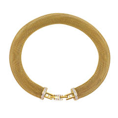 Jewelry buckle Japanese diamond bracelet collar stainless steel necklace choker set