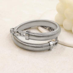 Creative Personality Multi-layer Stacked Wear Necklace Bracelet Stainless Steel chain choker necklace bracelet set
