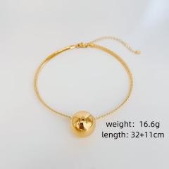 New fashion collar simple ball pendant gold silver collar stainless steel choker