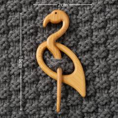 New Brooch pin with wooden animal pattern wooden animal Brooch gift