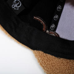 Korean Style Embroidered Letter Baseball Cap Women's Autumn Winter Faux Lamb Wool Warm Cap
