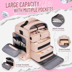 Travel Cosmetic Bag Organizer 4 Removable Boxes 1 Jewelry Organizer Roll Multiple Storage Bags Cosmetic Bag
