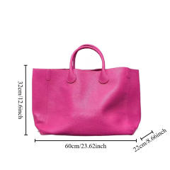 Hot Selling Women's Fashionable Soft Leather Tote Bag Large Capacity Solid Color handbag