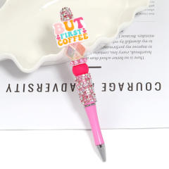 Creative New Cartoon Rotating Beaded Pen Heavy Glitter High-Value New Ins Style Bead Pen Ballpoint Pen