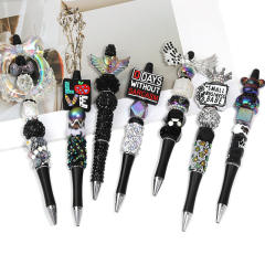 Creative New Cartoon Rotating Beaded Pen Heavy Glitter High-Value New Ins Style Bead Pen Ballpoint Pen