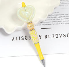 Creative New Cartoon Rotating Beaded Pen Heavy Glitter High-Value New Ins Style Bead Pen Ballpoint Pen