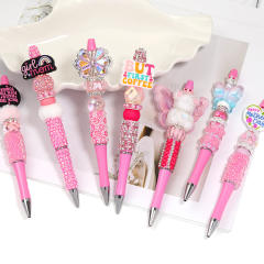 Creative New Cartoon Rotating Beaded Pen Heavy Glitter High-Value New Ins Style Bead Pen Ballpoint Pen