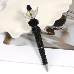 Creative New Cartoon Rotating Beaded Pen Heavy Glitter High-Value New Ins Style Bead Pen Ballpoint Pen