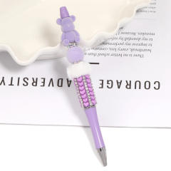 Creative New Cartoon Rotating Beaded Pen Heavy Glitter High-Value New Ins Style Bead Pen Ballpoint Pen