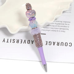 Creative New Cartoon Rotating Beaded Pen Heavy Glitter High-Value New Ins Style Bead Pen Ballpoint Pen