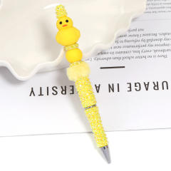 Creative New Cartoon Rotating Beaded Pen Heavy Glitter High-Value New Ins Style Bead Pen Ballpoint Pen