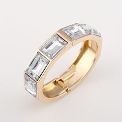 Punk trend white enamel unique alloy women bangle bracelet suit