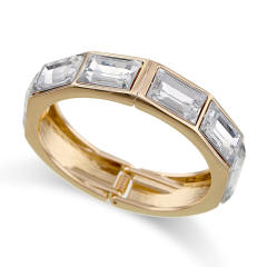 Punk trend white enamel unique alloy women bangle bracelet suit