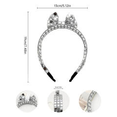 Square Sequin Headband Women's Hair Accessible Luxury Headwear Hair Accessories Wholesale