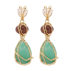 Distinctive Acrylic Alloy Resin Earrings Women's ZA Light Luxury Water Drop Geometric Color Earrings