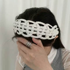 Leather Twist Headband High Retro Hair Accessory Personality Solid Color Headband Accessory