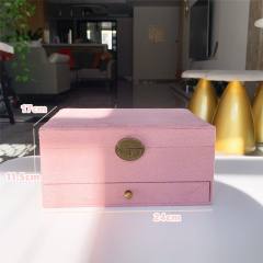 New portable flannel simple stud earrings jewelry box small earrings necklace ring jewelry box earrings storage box