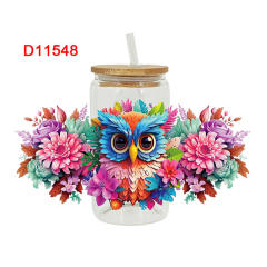 UV transfer sticker glass crystal label Crystal sticker cross-border special sticker for 16oz glass cup 23cmX11cm