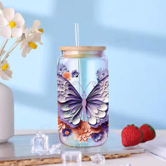 UV transfer sticker glass crystal label Crystal sticker cross-border special sticker for 16oz glass cup 23cmX11cm