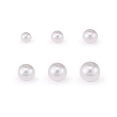 High-Gloss Abs Imitation Pearl Round Beads Straight Hole Loose Beads DIY Handmade Beading 20pcs/pack