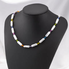 Baroque Asymmetrical Rectangular Abs Imitation Pearl Straight Hole Loose Beads DIY Necklace Bracelet 20pcs/pack