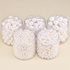 High-Gloss Abs Imitation Pearl Round Beads Straight Hole Loose Beads DIY Handmade Beading 20pcs/pack