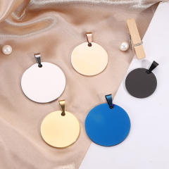 Stainless Steel Dog Tag Titanium Steel Military Tag Pendant Metal Pet Listing Advertising Gift Necklace Engraving
