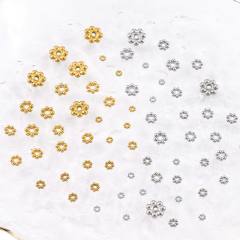 Stainless steel 18k gold color retaining snowflake spacer handmade DIY beaded bracelet necklace jewelry accessories 20pcs/pack