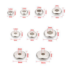 Stainless steel spacer beads diy jewelry accessories necklace bracelet beaded loose beads 20pcs/pack