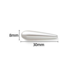 ABS pearl imitation pearl bead diy jewerlry accessory drop pearl accessory 20pcs/pack